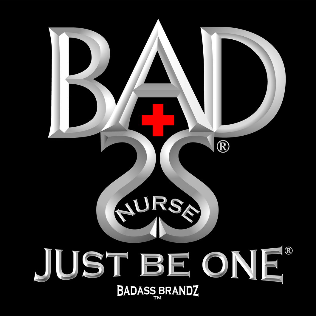 BADASS® NURSE </p> 3D Logo T-Shirt